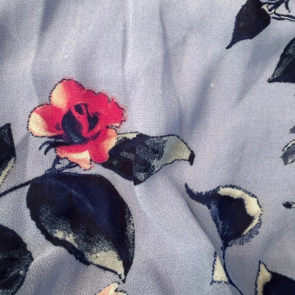 Blue Rain Floral Kids Mini Dress in Blue and Pink
